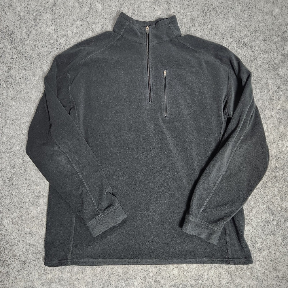LL Bean 1/4 Zip Fleece Sweatshirt‎ Men XL Tall Gray Pullover Sweater Outdoor